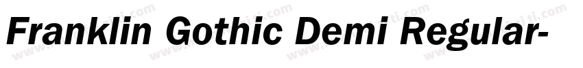 Franklin Gothic Demi Regular字体转换